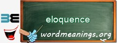 WordMeaning blackboard for eloquence